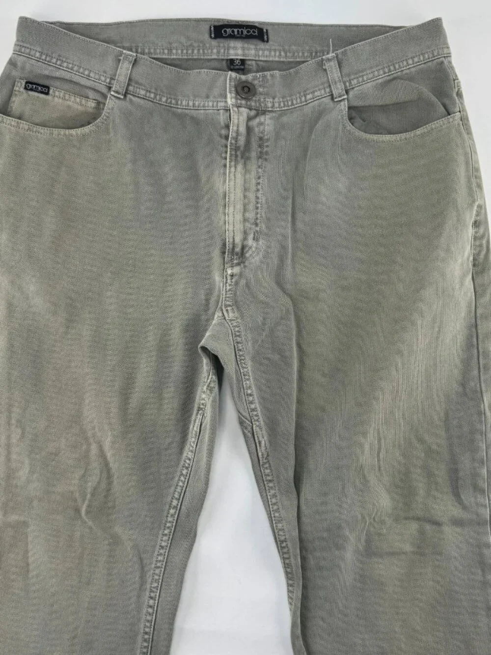 Gramicci Jeans Mens 36x32 Light Green Pants Canvas Outdoor Hiking 90s